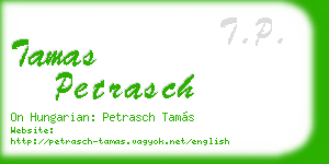 tamas petrasch business card
